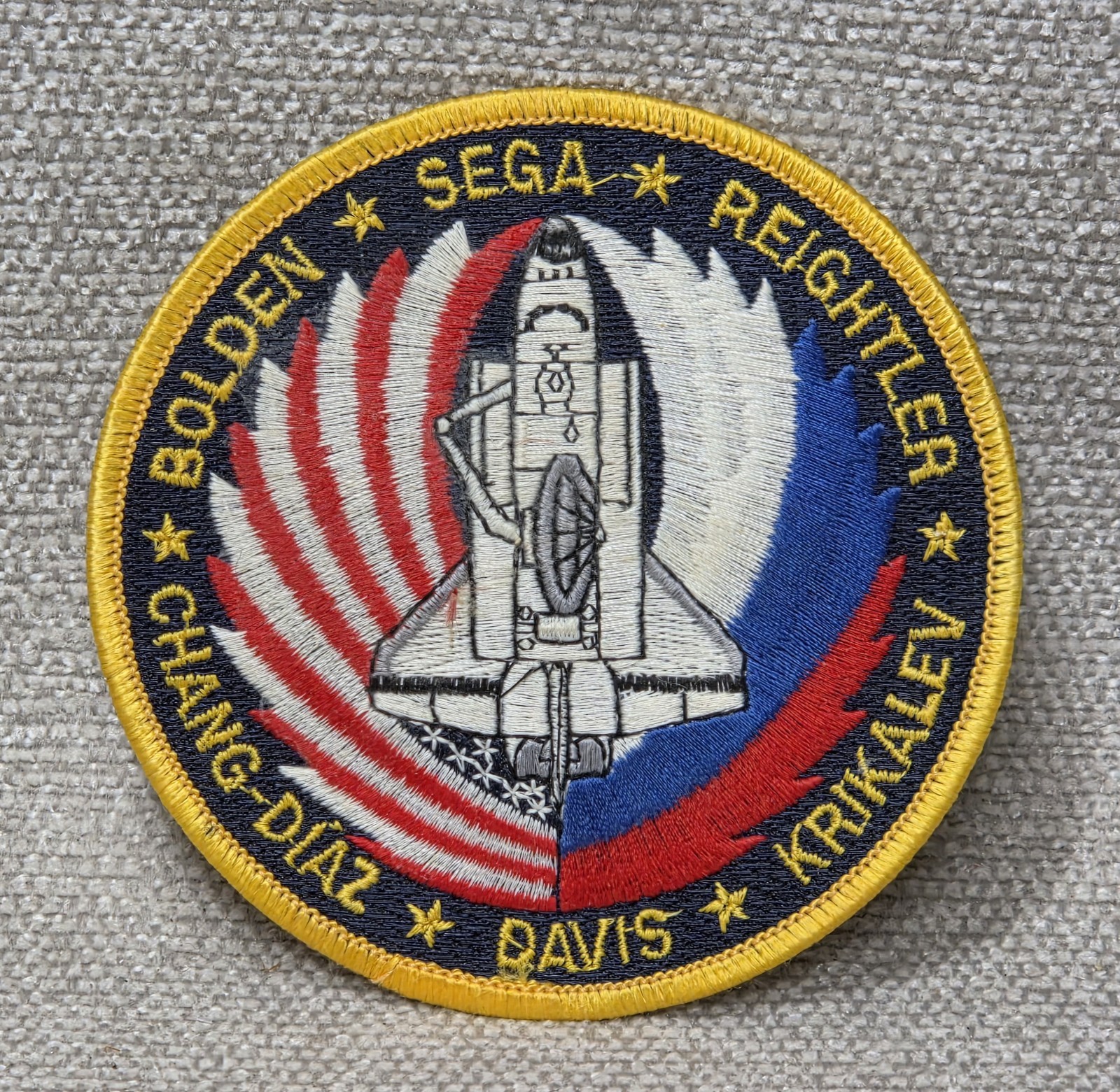 NASA STS-60 4" X 4" Patch Space Shuttle Discovery 1st US-Russian Shuttle Mir A