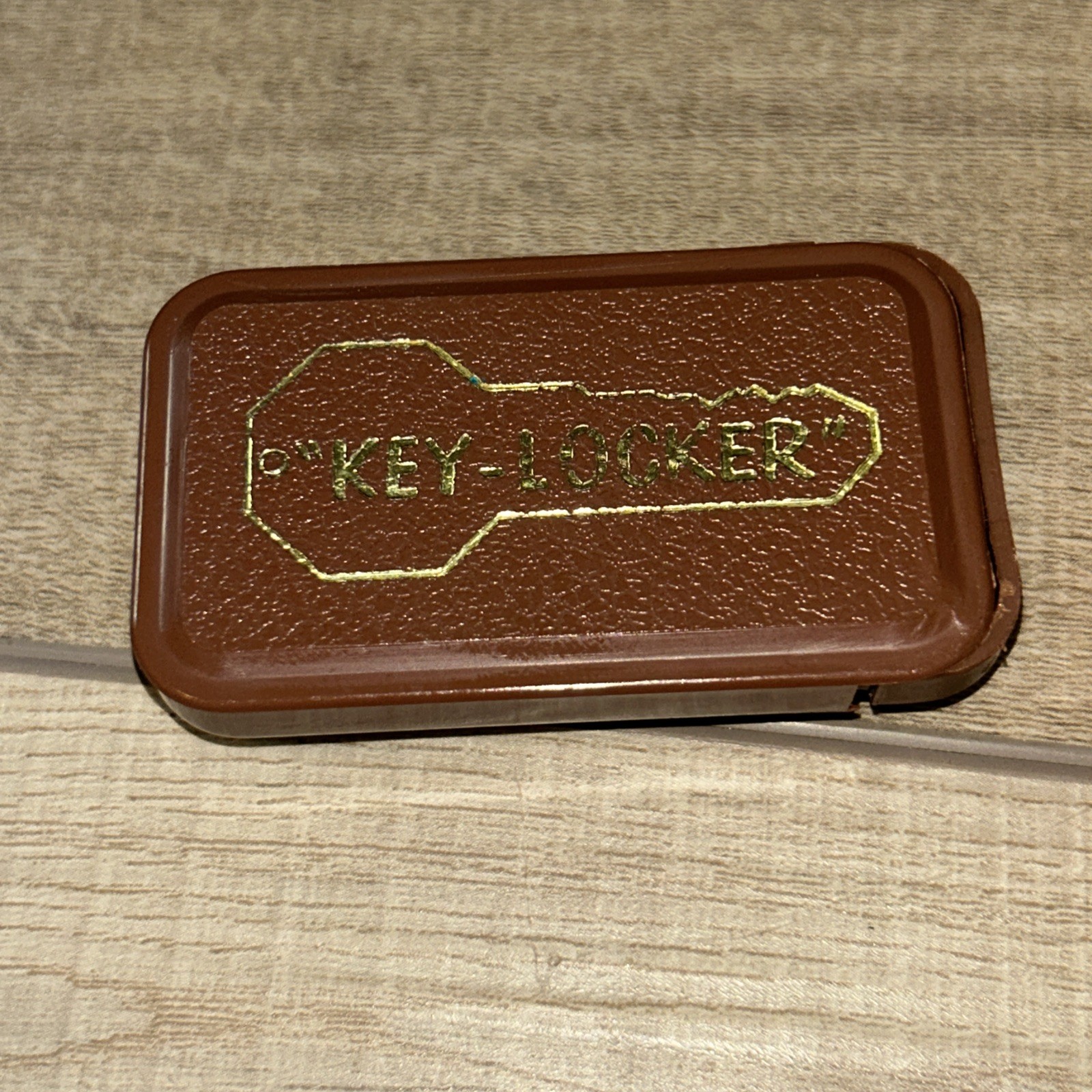 Vintage Key Locker Storage Plastic Box Magnetic Brown Nostalgic Hideaway