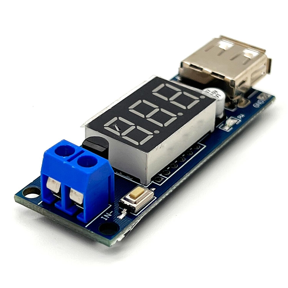 4PCS DC-DC Step Down Buck Converter to 5V USB Module - With Voltmeter