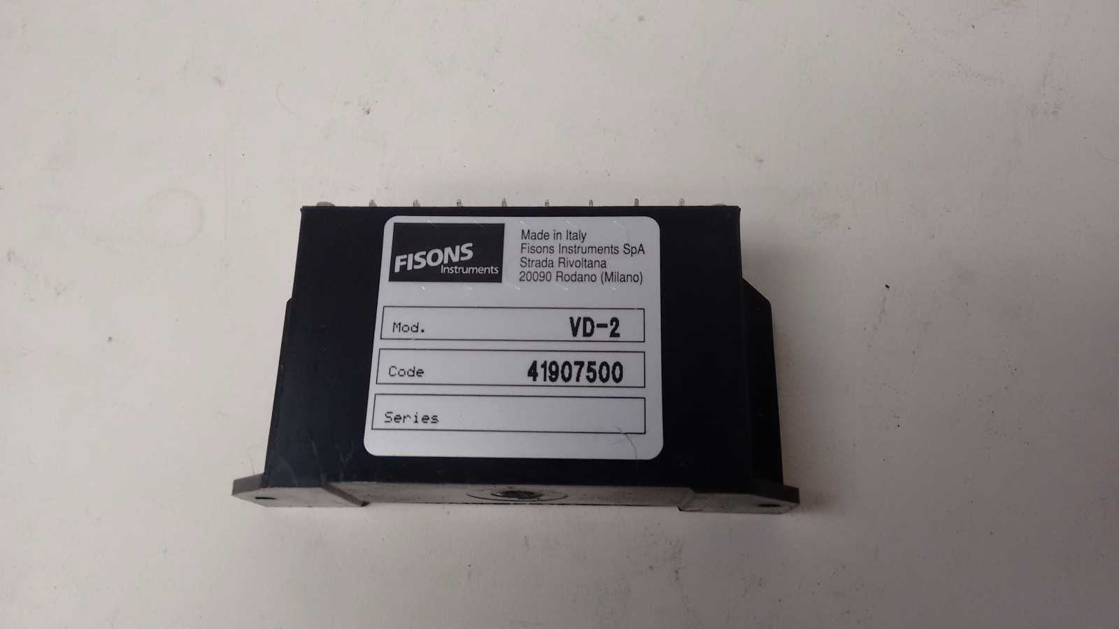 Fisons Instruments VD-2 Mass Spectrometer Component