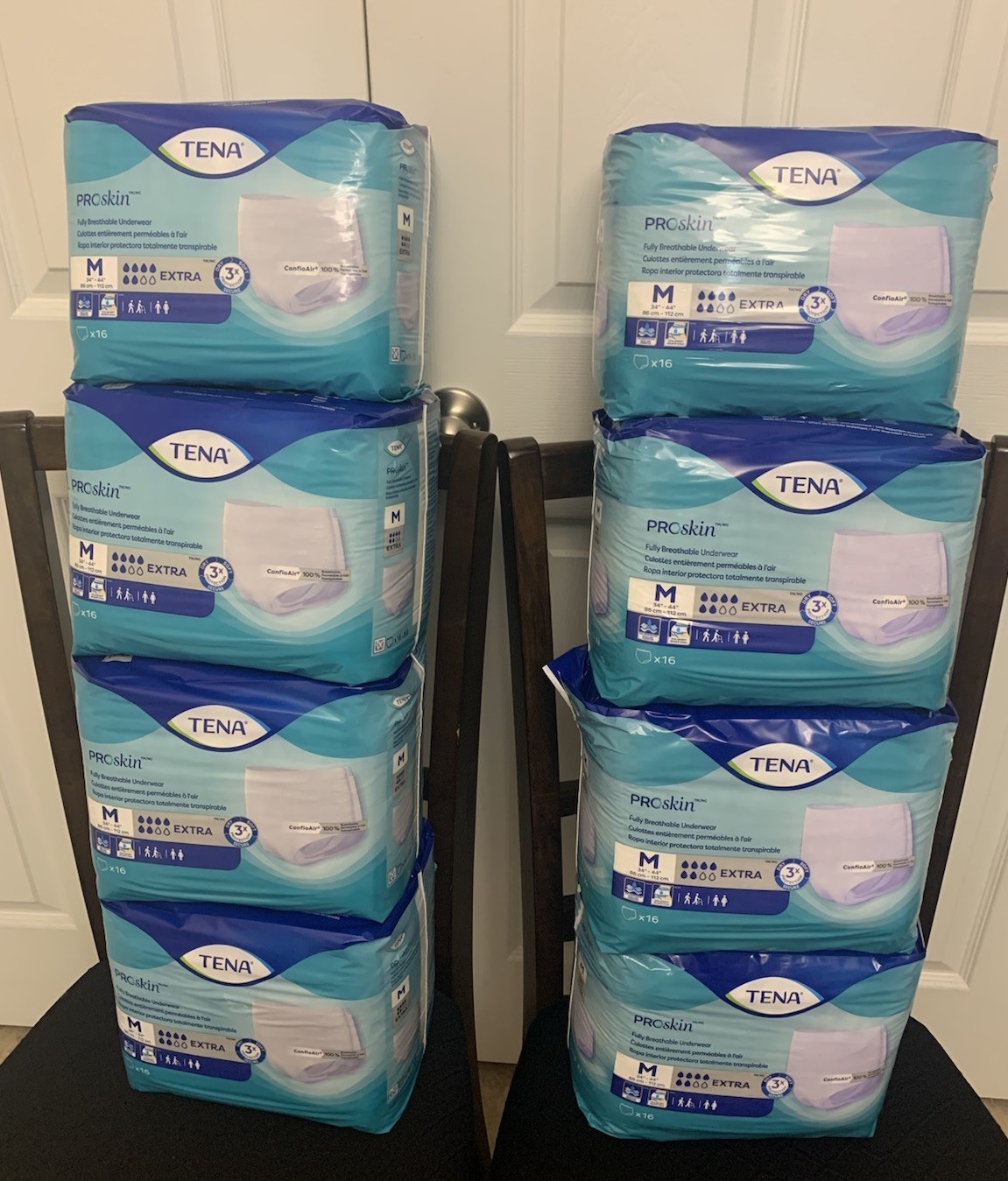 TENA ProSkin Extra Breathable M Unisex Incontinence Underwear 8 Bags 128 Total