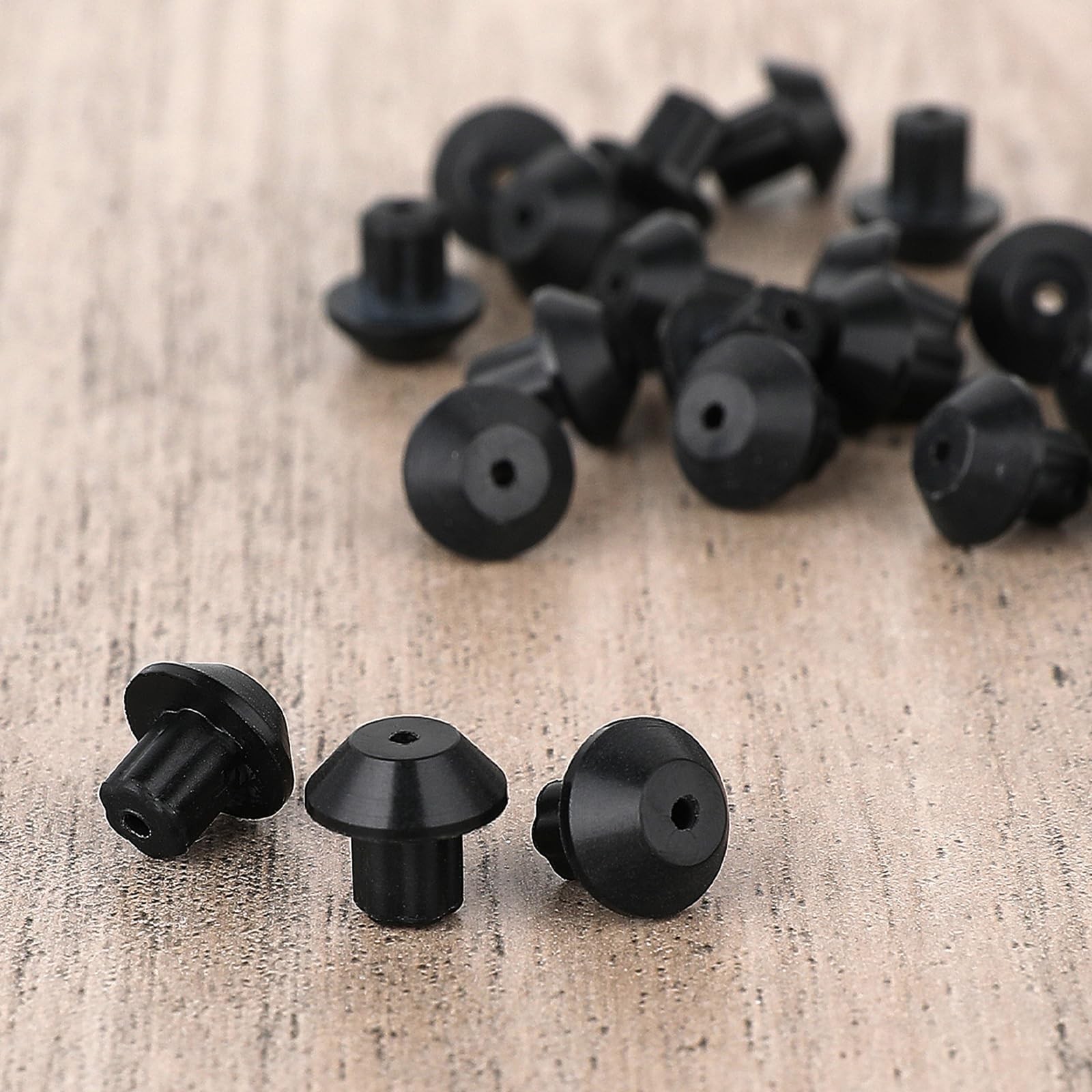 20 Pack 3/16" Hole WB2K101 Heat Resistant Rubber Feet for Stove Top, Black