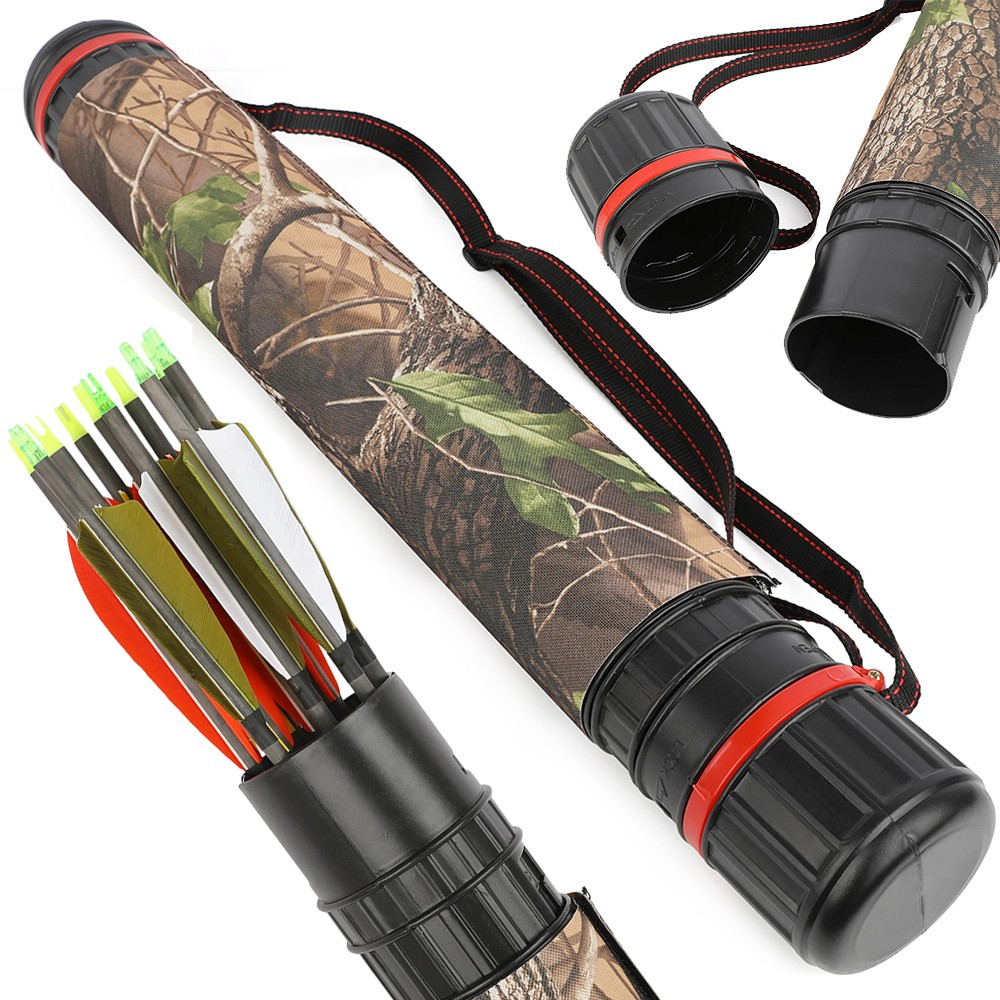 Archery Arrow Quiver Back Shoulder Tube Quiver Holder Case 63-105cmArrow Storage