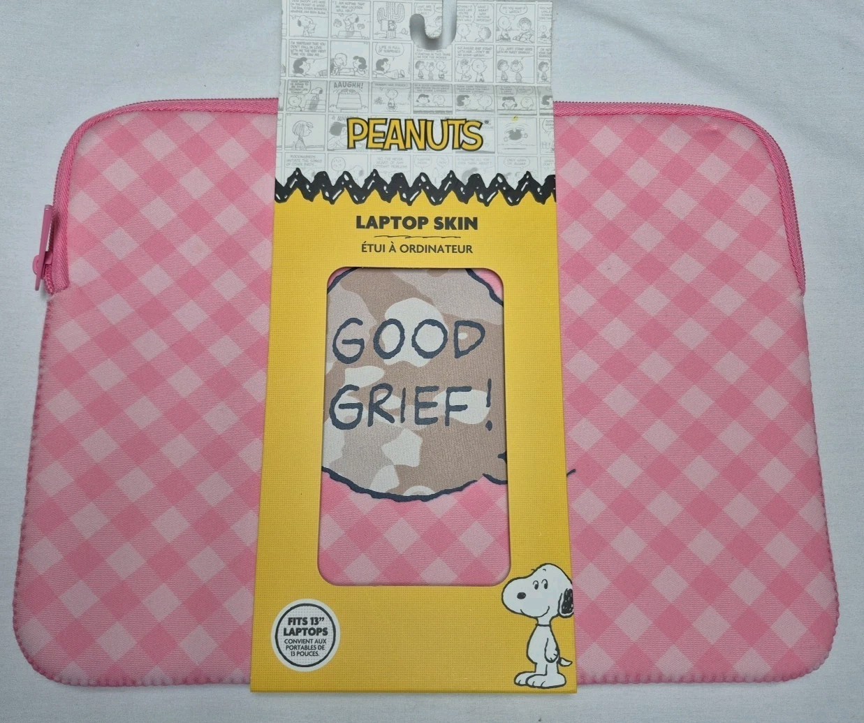 Peanuts~Snoopy~"Good Grief" Neoprene Laptop Skin Fits 13" Laptops