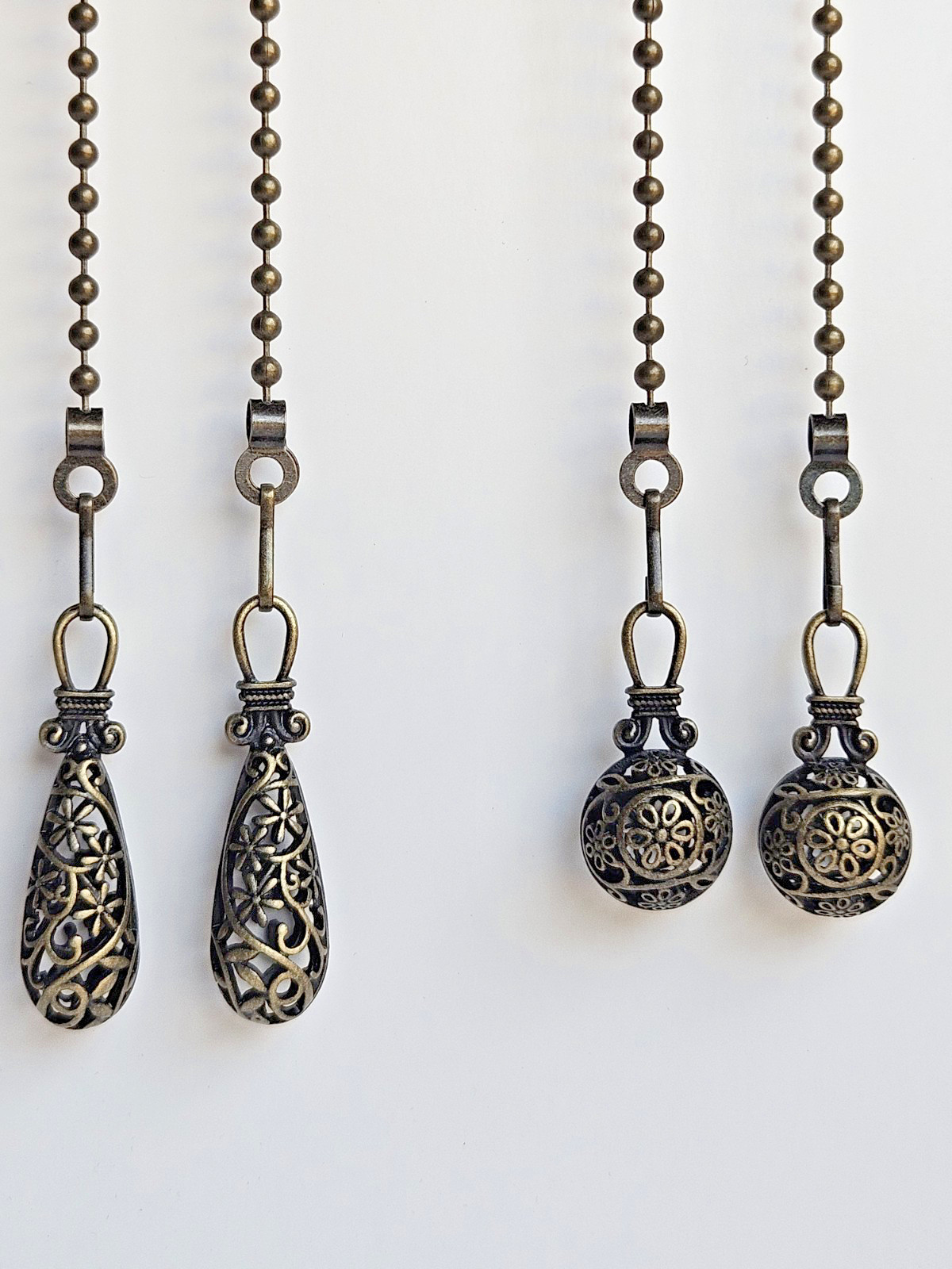 Ceiling Fan Pull Chain Vintage Hollow Fan Danglers Pull Chain Extension 4 Pack