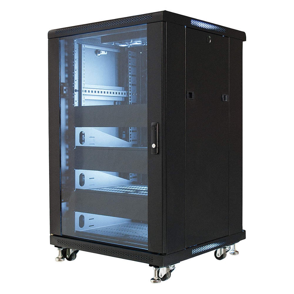 VIDEO MOUNT PRODUCTS  Equipment Rack Enclsre,18 Spaces,36.1inH 33RT59