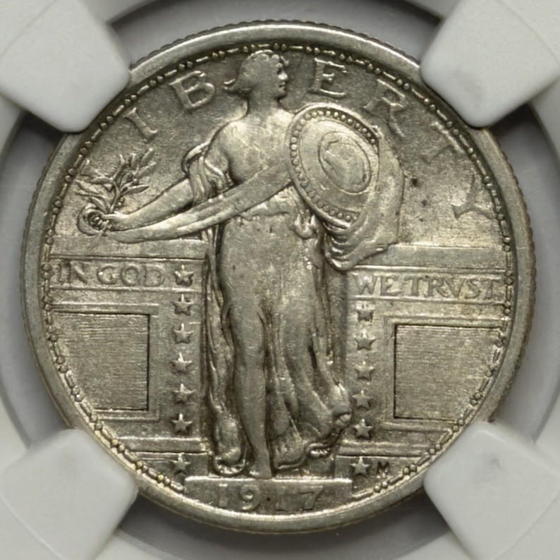 1917 25c Type 1 Standing Liberty Quarter NGC XF45 ** BAE07045