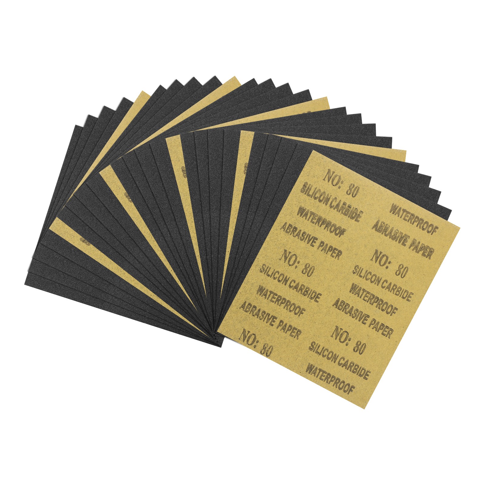 25pcs Sand Papers - [9 x 11 Inch x 80 Grits] Sandpaper Sheets