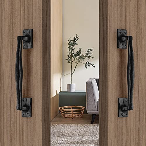 HOME MASTER HARDWARE 9 3/4 in Large Rustic Gate Handle Cast Iron Sliding Barn 2