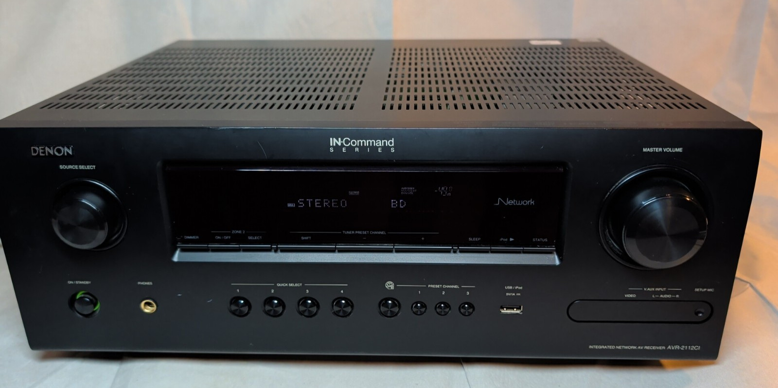 Denon AVR-2112CI 7.2 Channel AV Receiver Tested Working Bundle w/ 2 Remotes