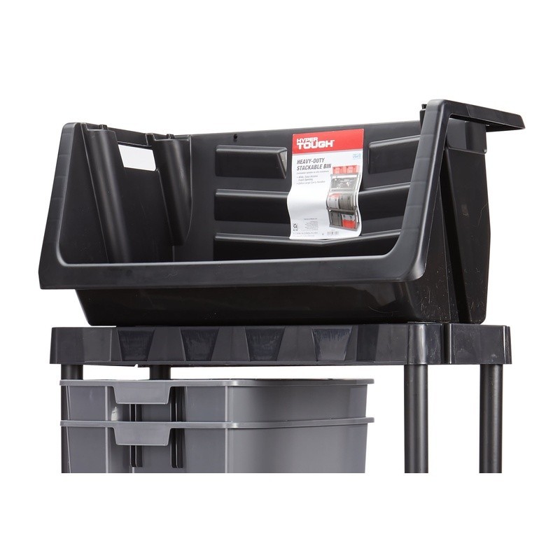 Heavy Duty Stackable Storage Bins Large Handles Rust Water Proof 100lb Limit New