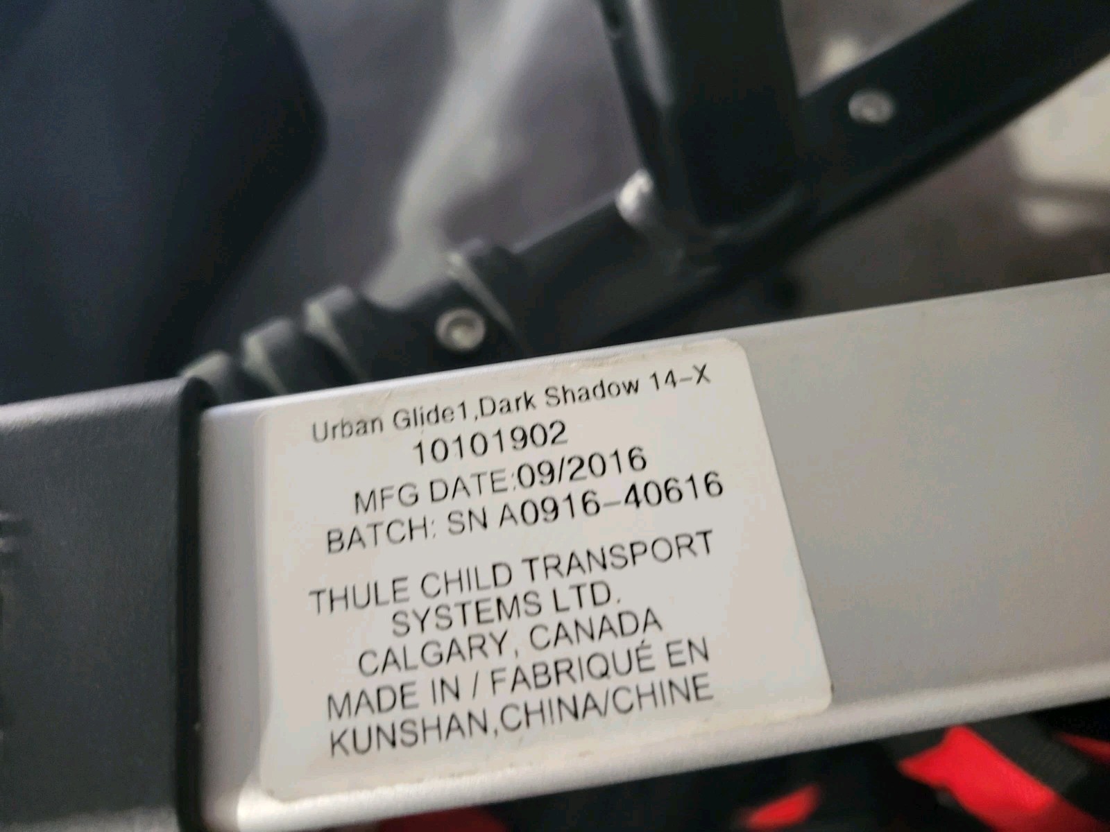 Thule Urban Glide 1 Single Stroller Strap Belt Replacement Part.