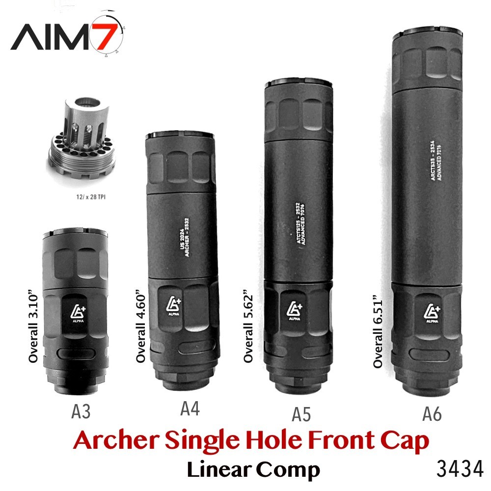 AIM7 ARCHER Single Port Linear Comp 223 30CAL 9mm 40CAL 22LR