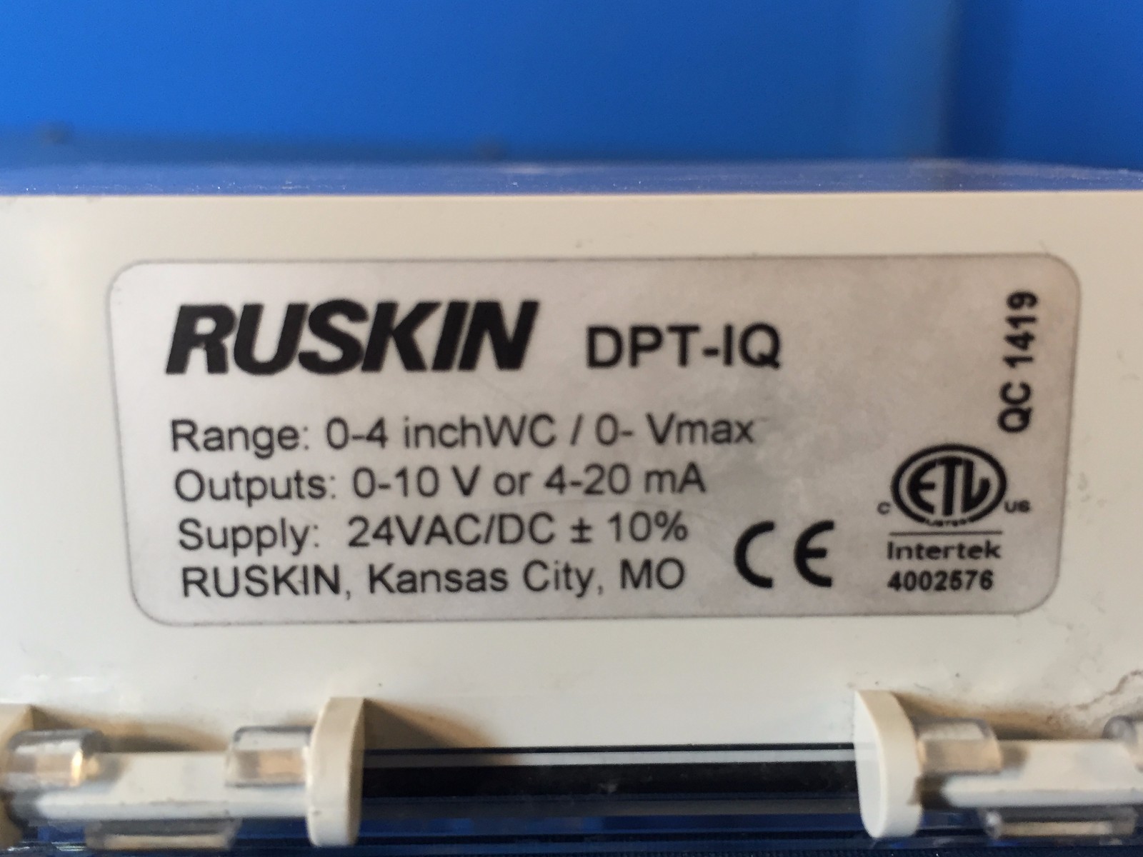 RUSKIN DPT-IQ TRANSDUCER FLOW METER