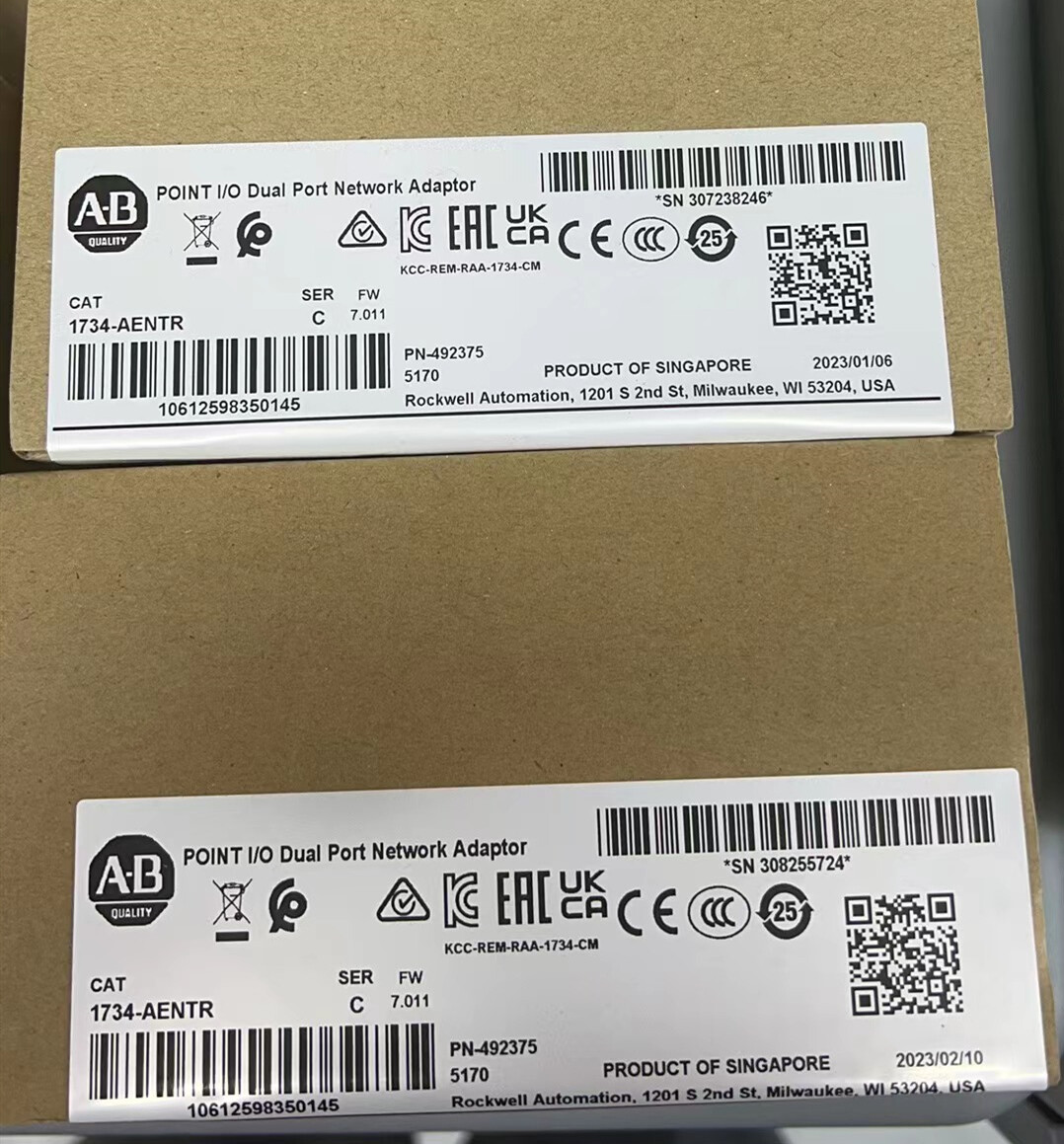 2023 New Factory Sealed AB 1734-AENTR /B Point I/O Dual Port Adaptor Module US