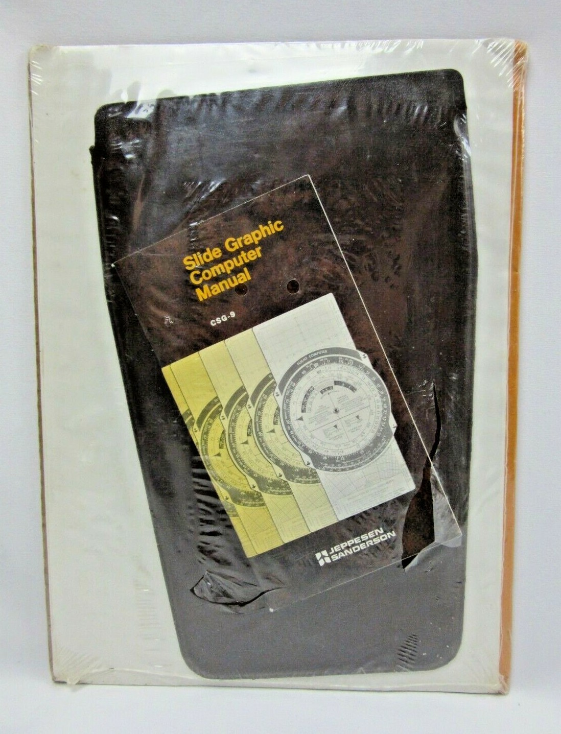 Vintage Jeppesen Sanderson Metal E-6B Flight Computer w/ Case & Manual New