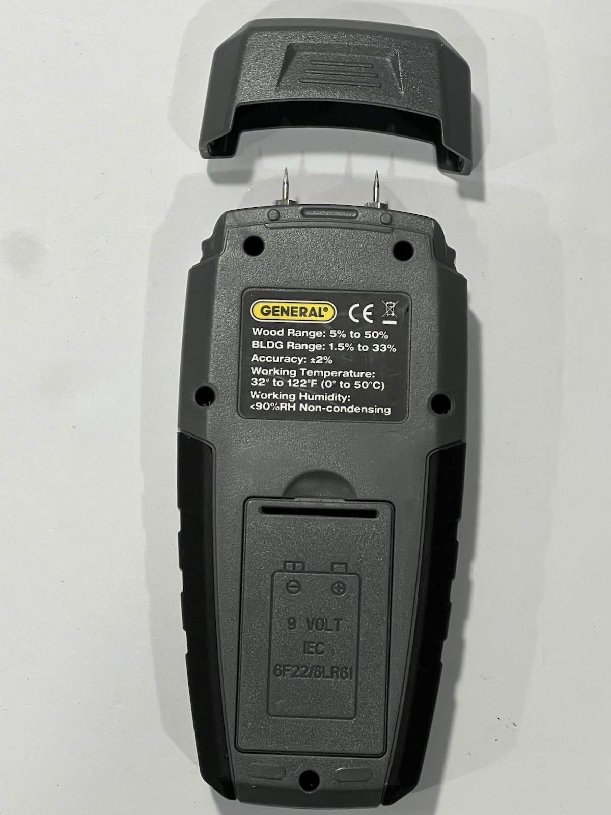 General MMD4E Moisture Meter Pin Type Digital LCD - Good Working Condition