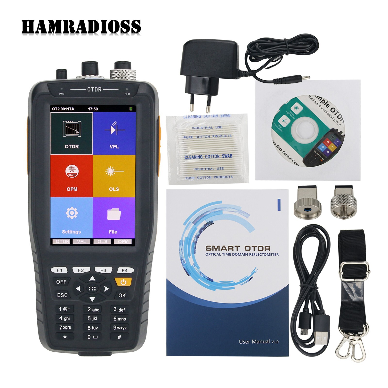 TM290D 60KM OTDR Tester 1310/1550NM Optical Time Domain Reflectometer & Screen