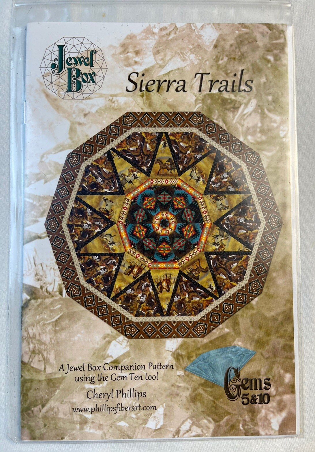 Jewel Box Sierra Trails Quilting Pattern Finished Size 44”x46” Cheryl Phillips