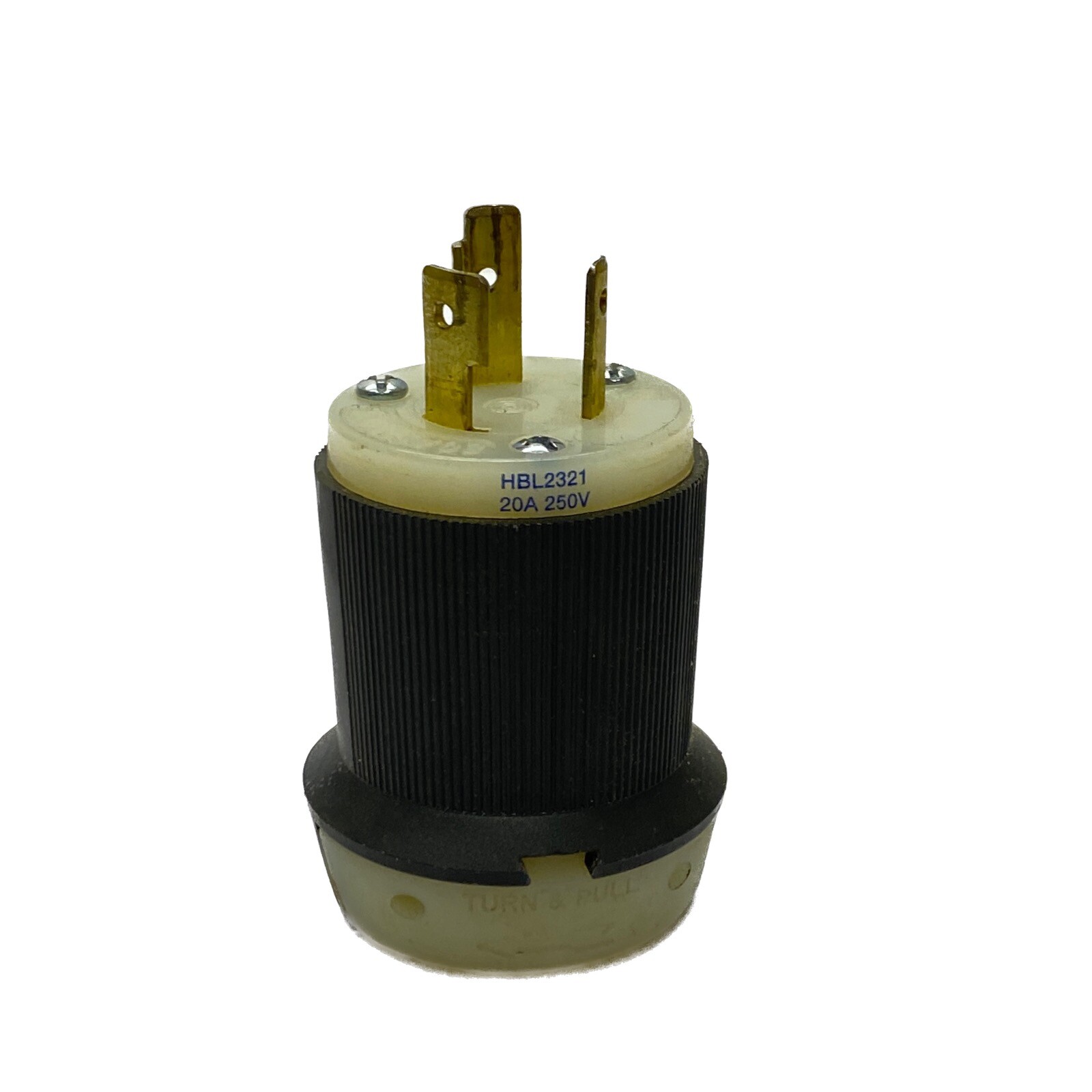 Hubbelll 20A 250V 2-Pole 3-Wire Grounding Insulgrip Twist-Lock Plug HBL2321