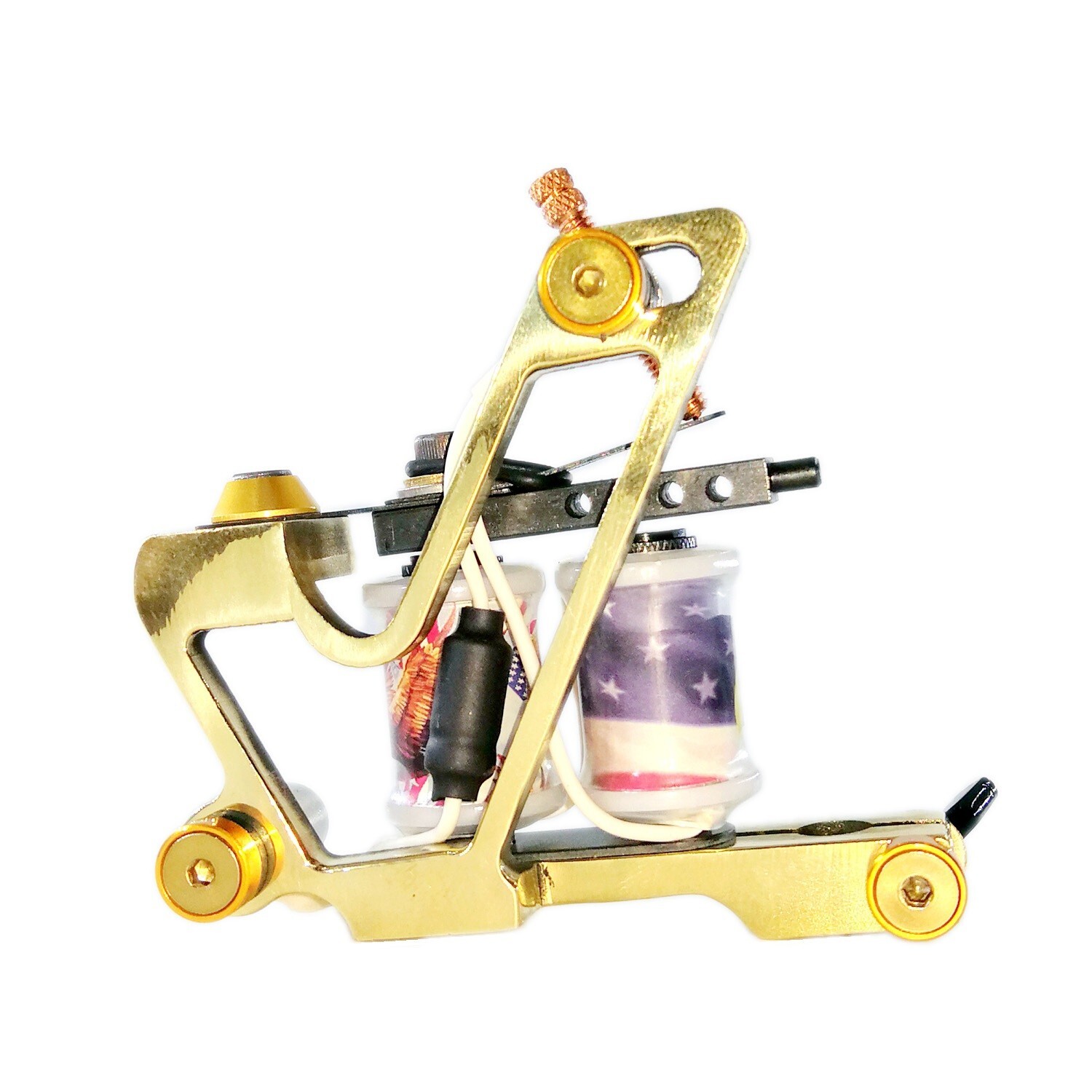 1PC BRASS TATTOO MACHINE LINER 1.25 INCH 8WRAPS COPPER WIRE COIL US 8-32 THREAD