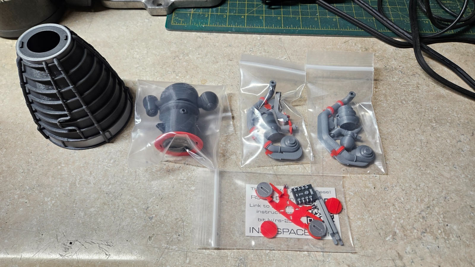 1/24 Scale RS-25 (SSME) Rocket Engine Model Kit from "In3DSpace"