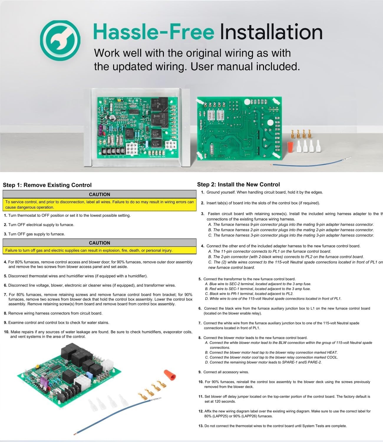 Nordyne 903106 Replacement Control Board with 100% OEM Functionality Guaranteed