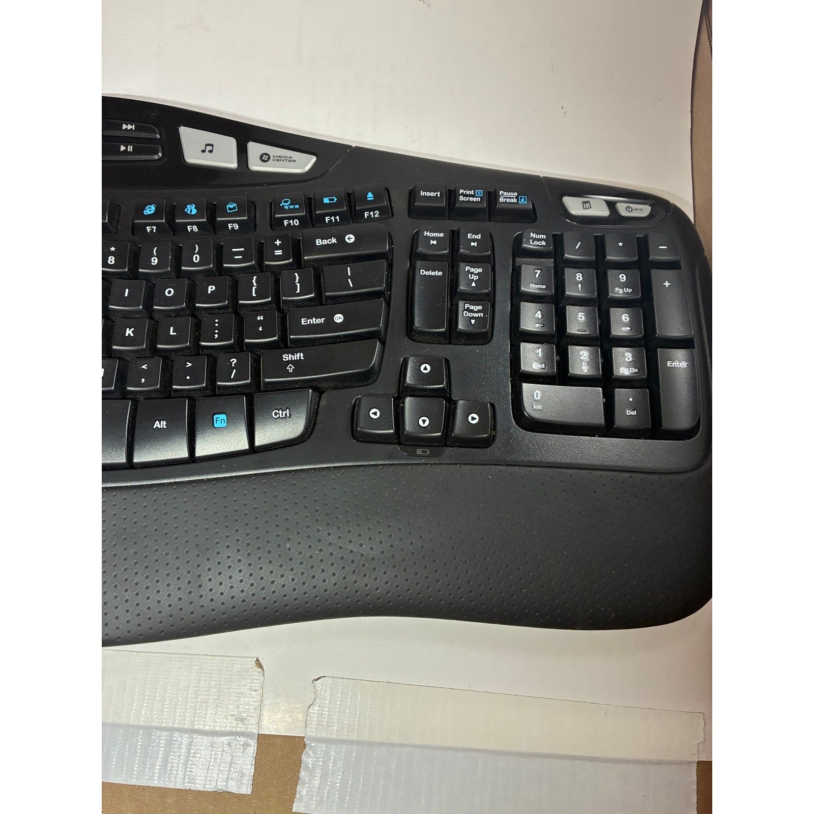 Logitech K350 Black Wave Unifying Wireless Keyboard NO USB RECEIVER DONGLE