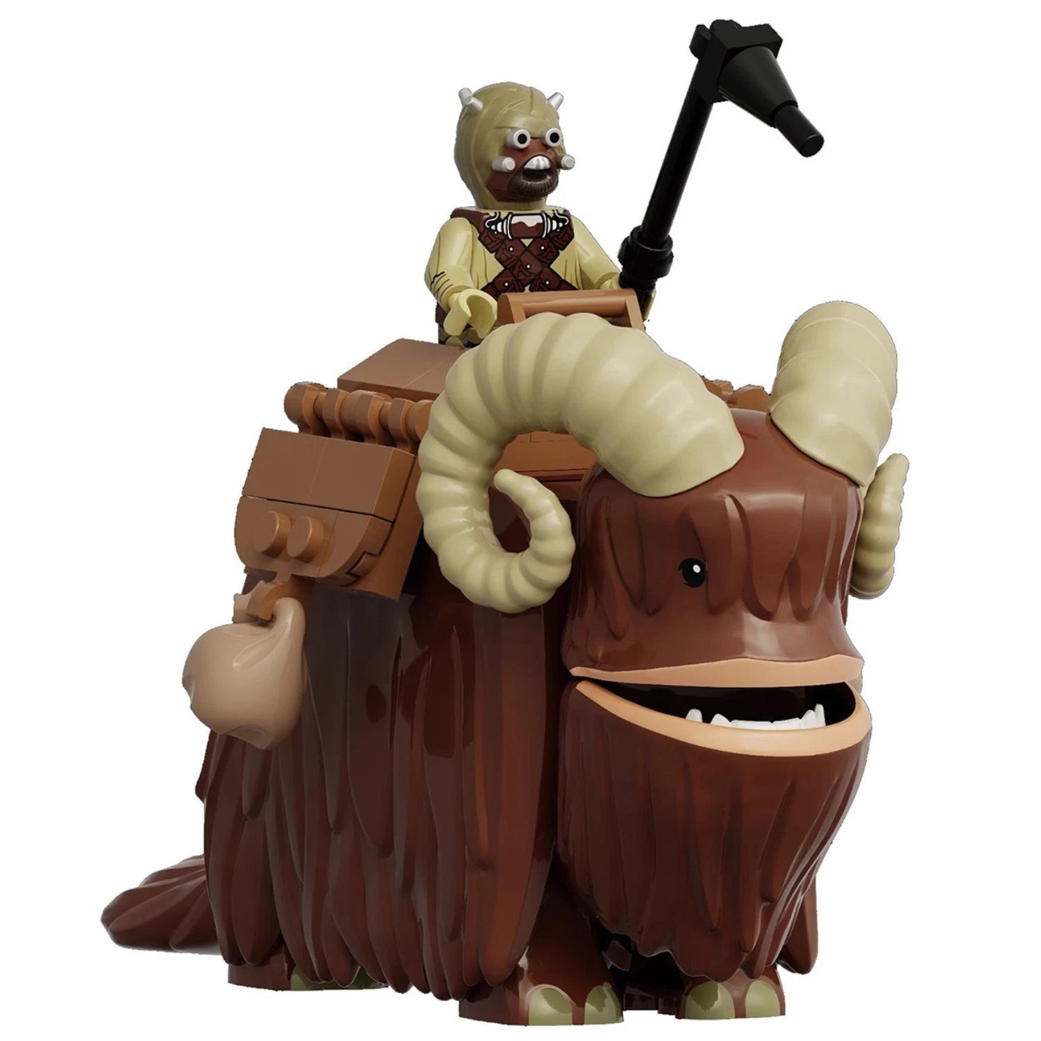 Bantha and Tusken Raider Custom Printed Figures Mandalorian BOBF Star Wars Lego