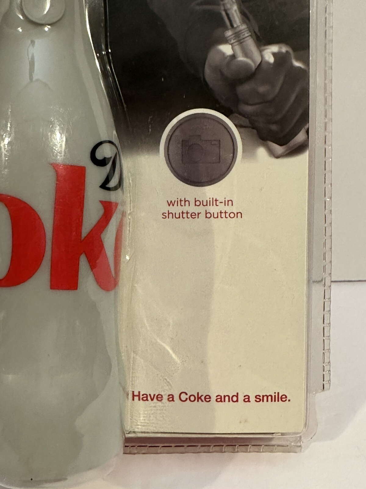 Coca-Cola Zero Wireless Selfie Stick W/ Built-in Shutter Button Brand New Sealed