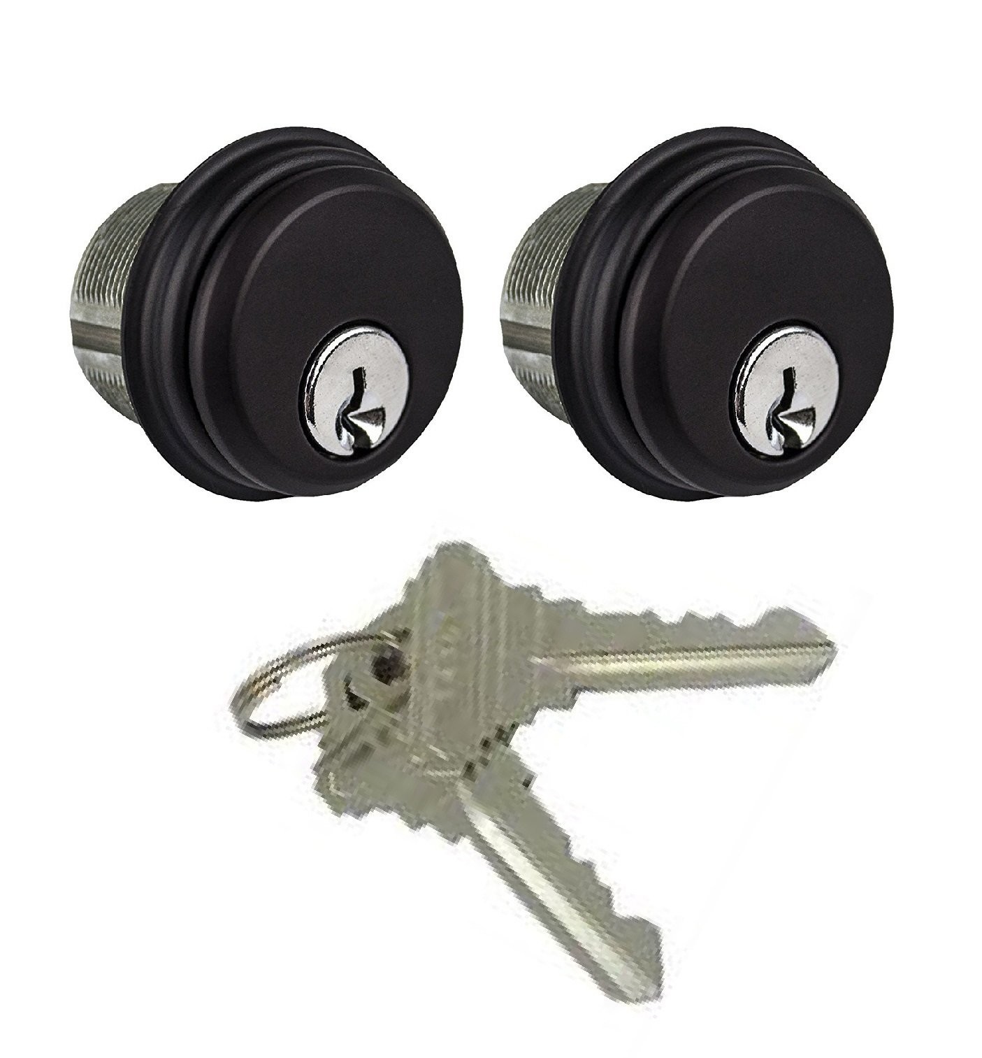 Mortise Lock Cylinder Set - Duronotic Bronze, 2 Pack, Storefront Security Soluti