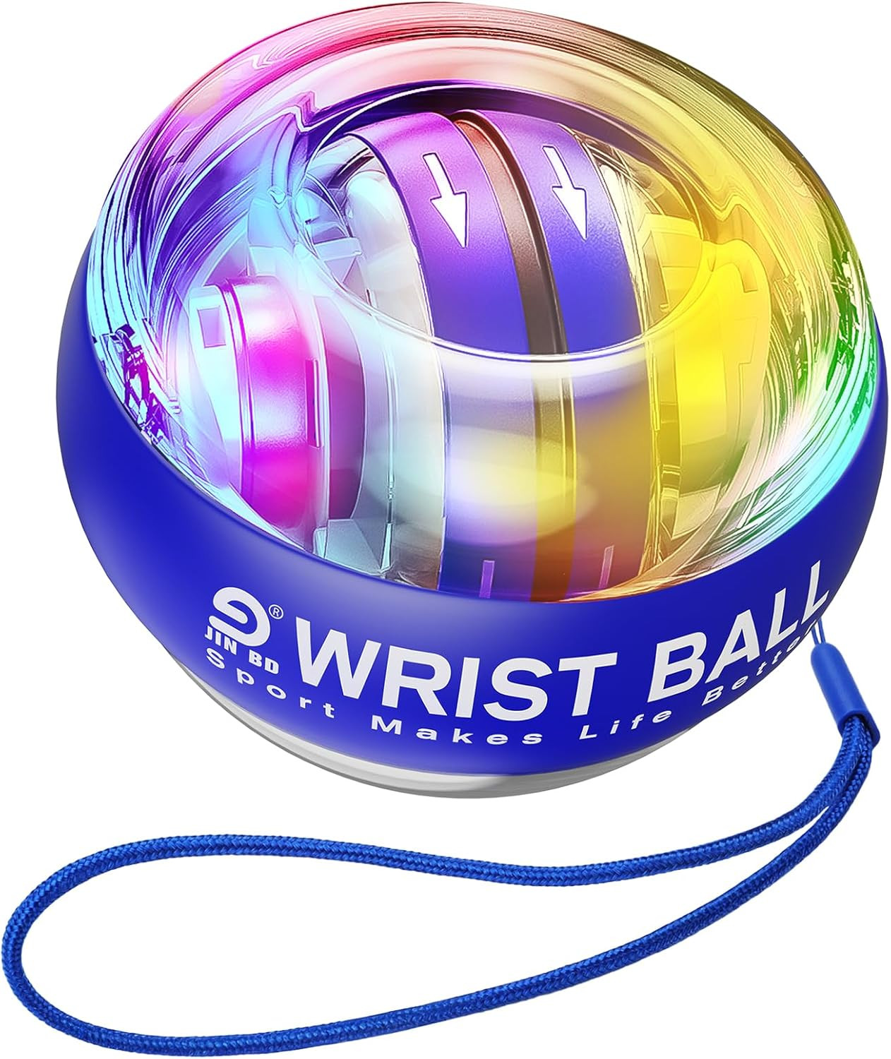 Gyro Ball Wrist Trainer - Auto-Start Forearm Exerciser for Strength & Grip