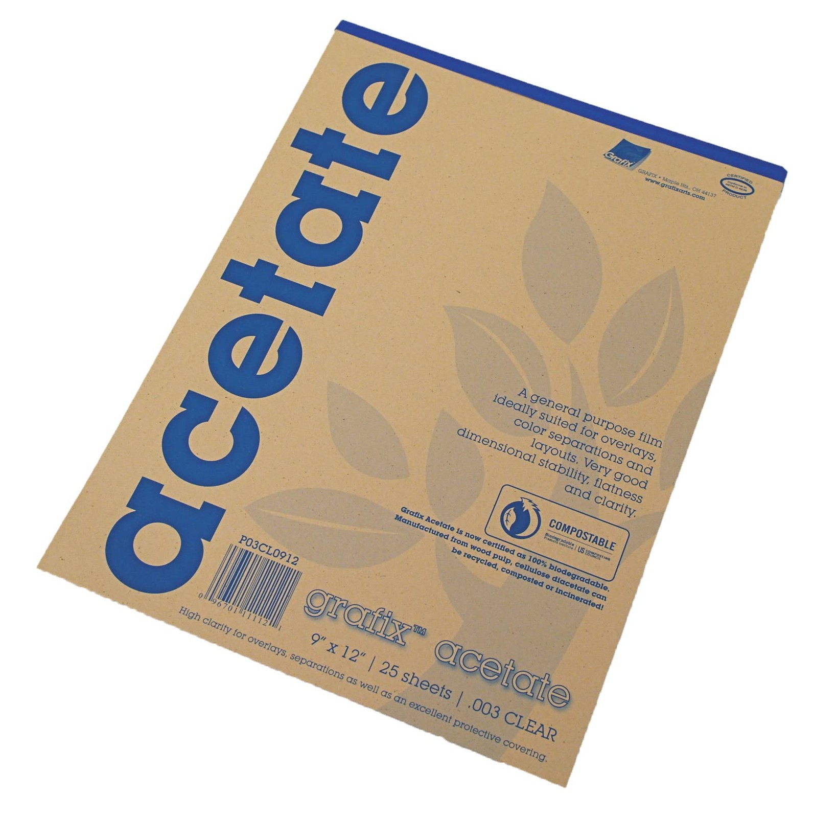 25 Sheets 9x12 Inch Clear Acetate Pad Blank Stencil Transparency Template