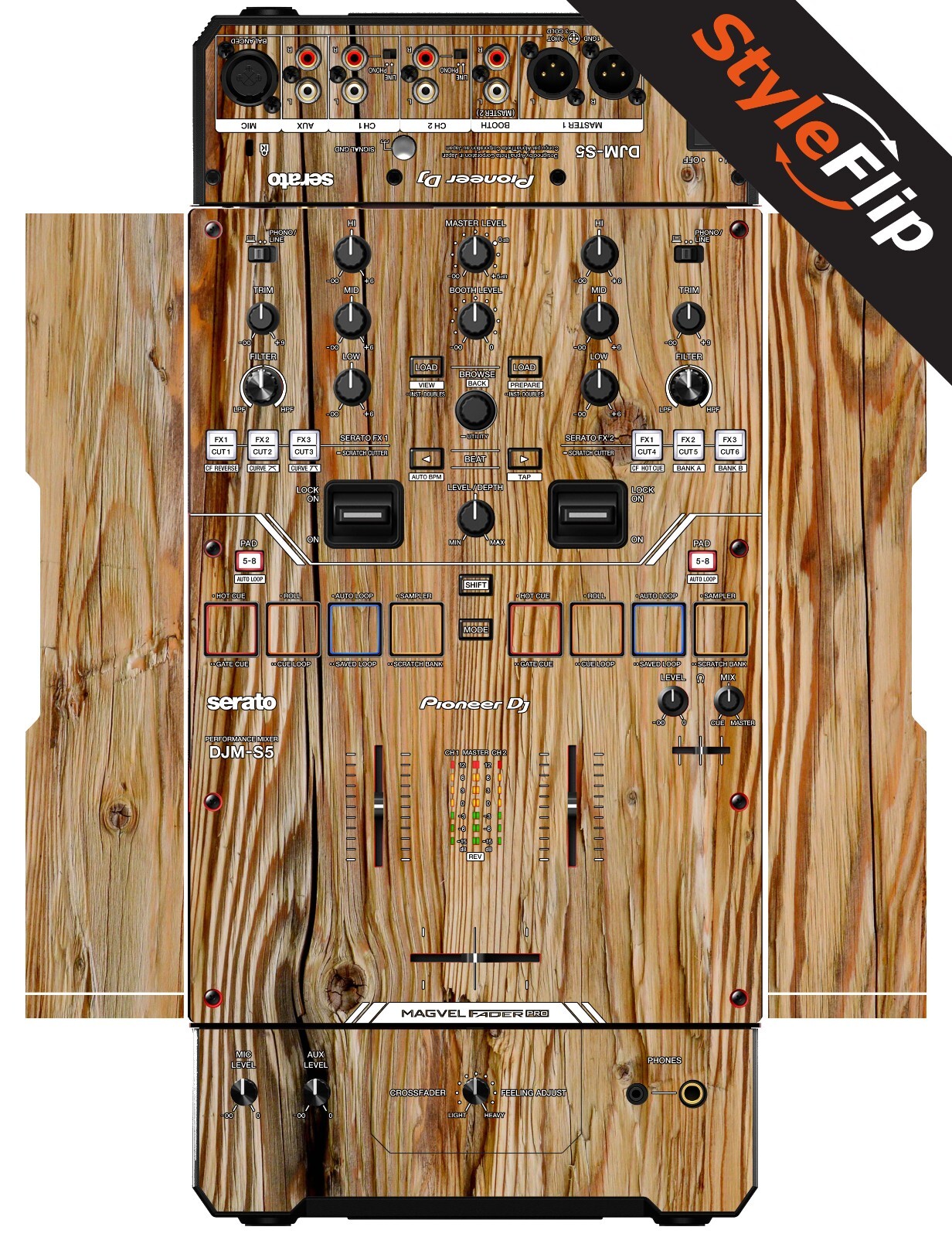 Pioneer DJM-S5 | Wood 4 | Protective Decal | StyleFlip Skins