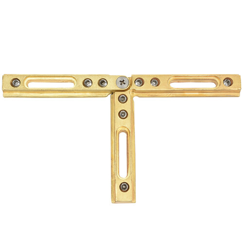 CRL BHC373T Brass Adjustable 'T' Bracket for the Deluxe Header Kit