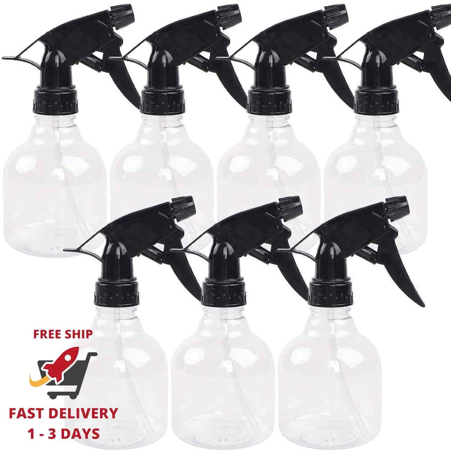 Botellas rociadoras, 7 unidades, 8 oz, botella rociadora de plástico vacía con