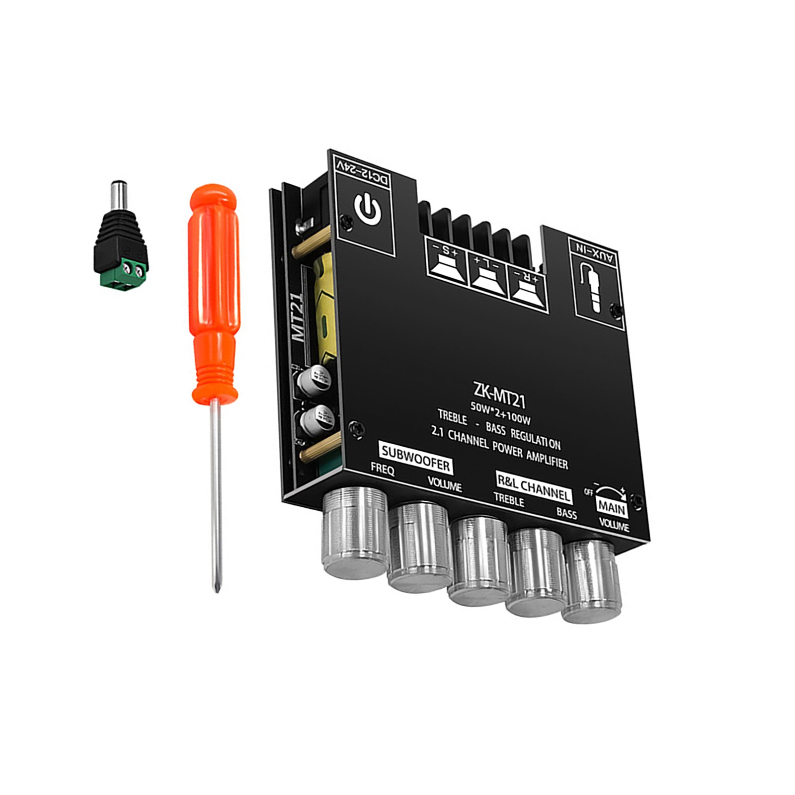 2.1 Channel Bluetooth 5.0 Subwoofer Amplifier Board For 20~100W, 4~8Ω Speakers