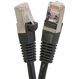 100Ft CAT5E Shielded (FTP) Ethernet Network Booted Cable Black