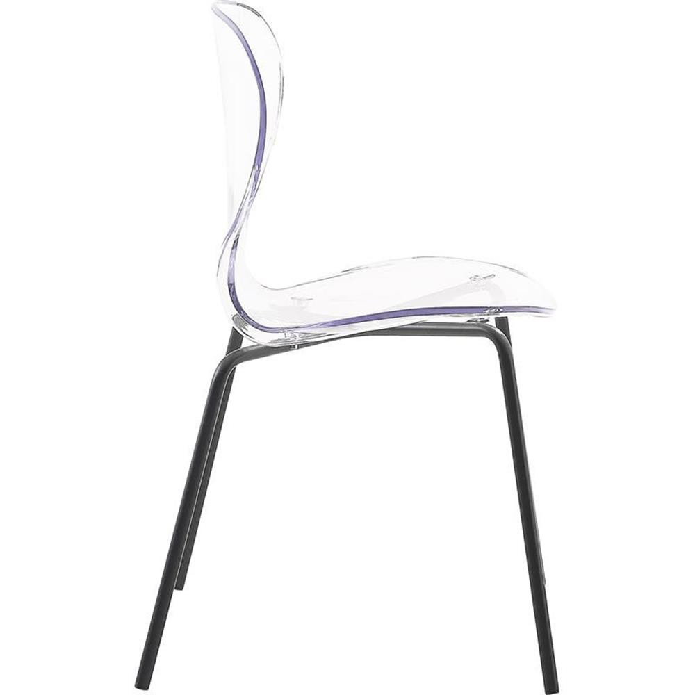Meridian Furniture Clarion 18"H Metal Dining Chair in Matte Black (Set of 2)