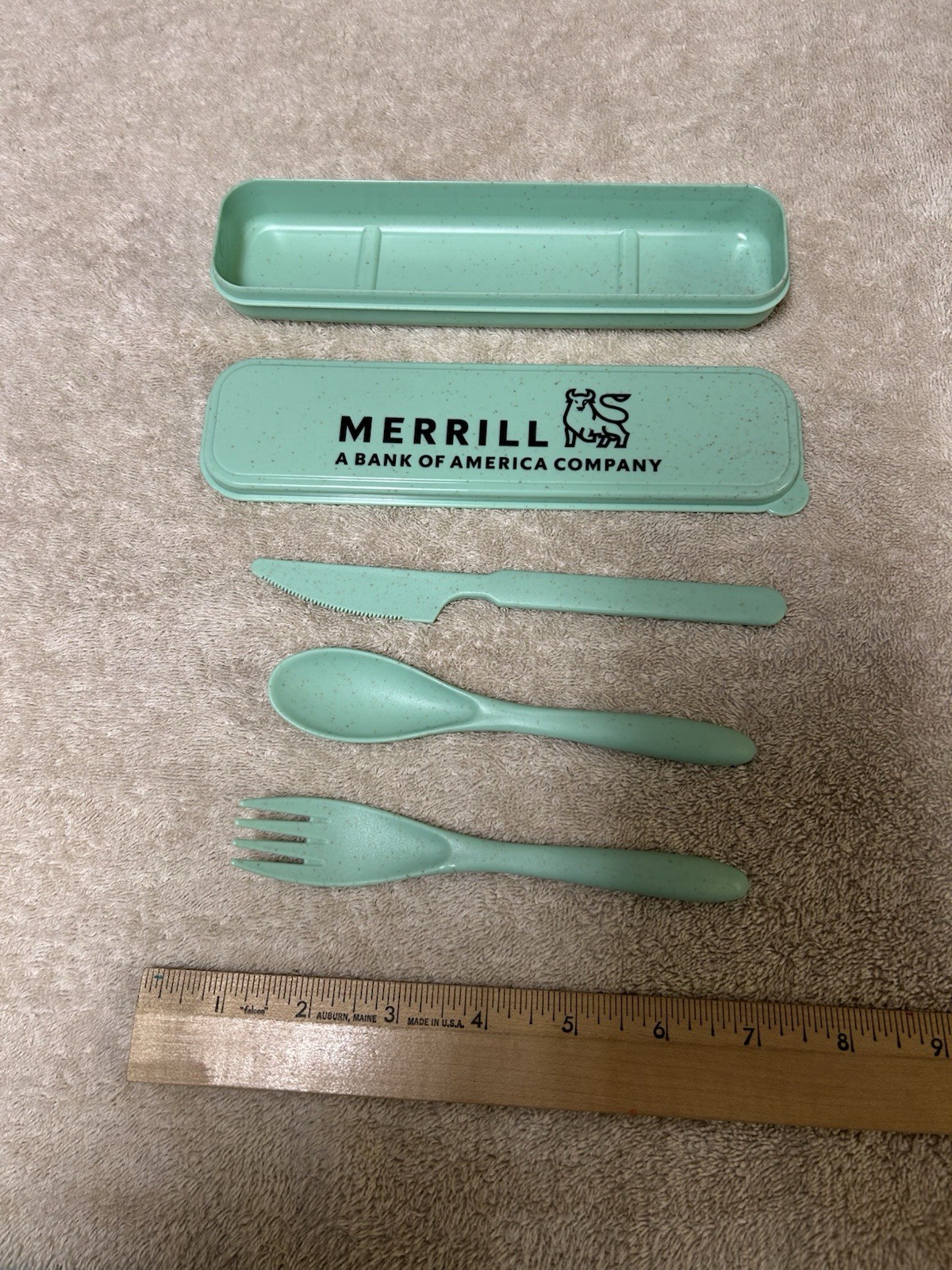Merrill Lynch 3 piece Flatware (Silverware) with case!
