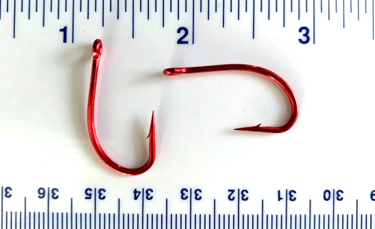 100 Matzuo 130060 Red O'Shaughnessy Live Bait Hooks size 2/0