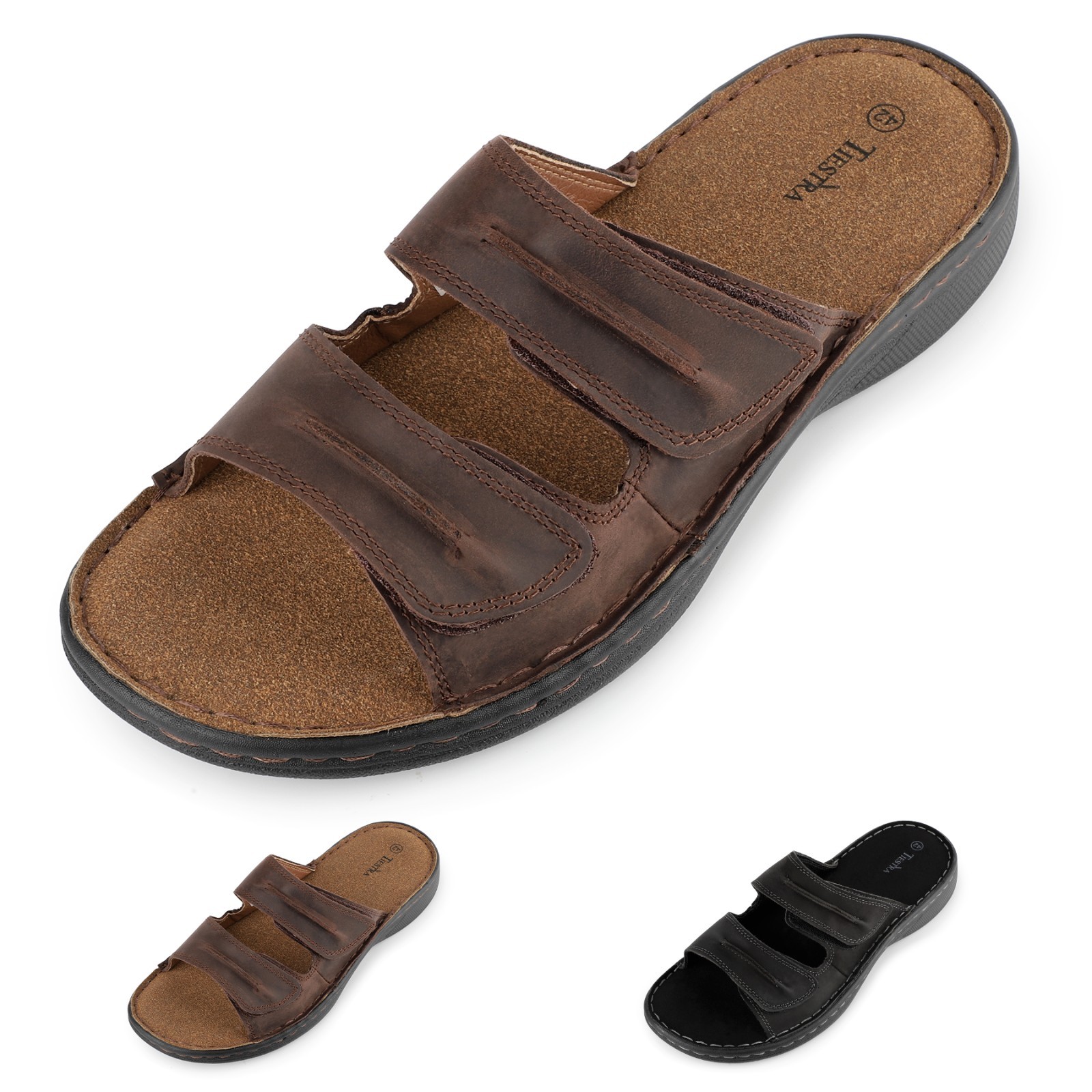 Tiestra Men's Indoor And Outdoor Slippers Breathable And Lightweight