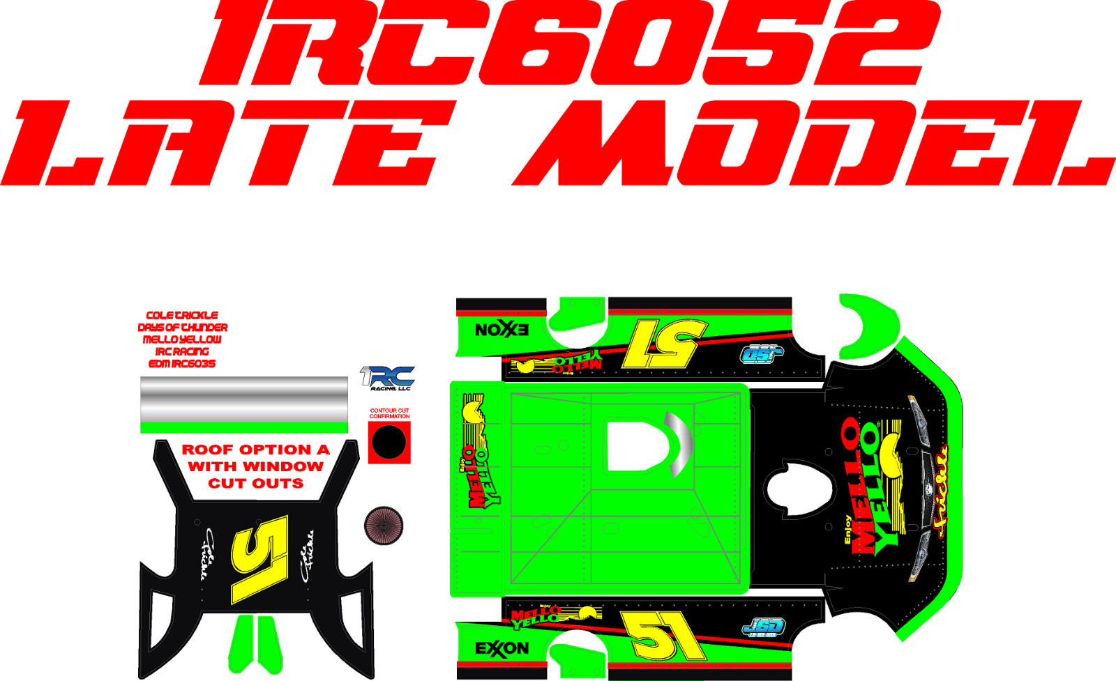 1RC LATE MODEL 1RC6052 WRAP COLE TRICKLE MEL  DAYS OF THUNDER