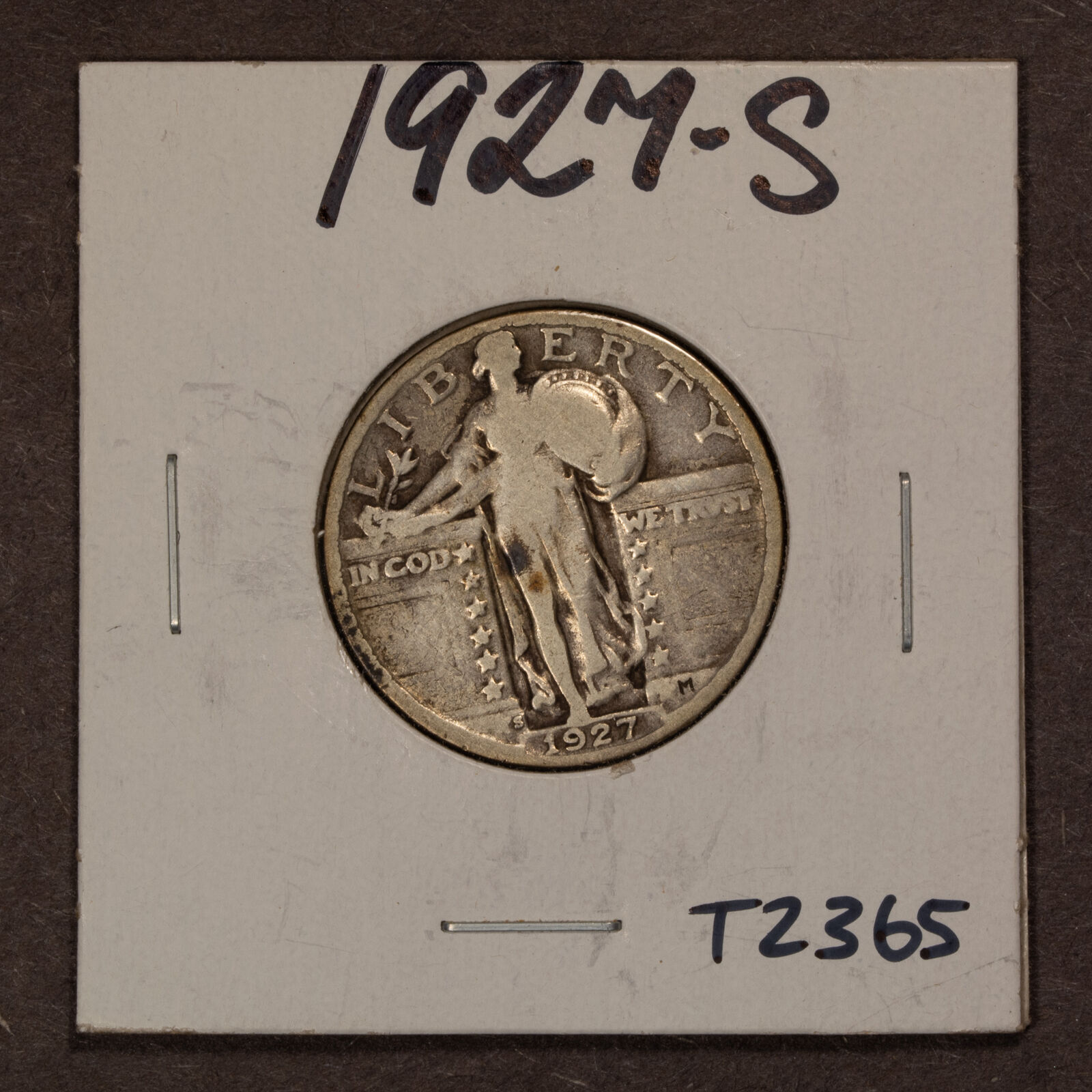 1927-S 25c Standing Liberty Silver Quarter - VG Key Date - Value Coin - T2365