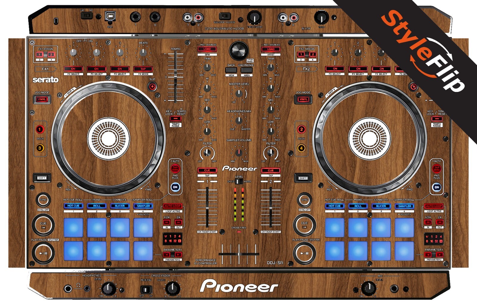 Pioneer DDJ-SR Skin | Wood #2 | Protective Decal | StyleFlip Skins