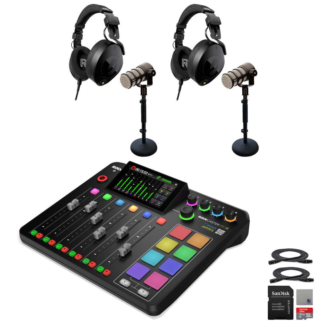 Rode RODECaster Pro II with 2x Rode PodMic and Accessories
