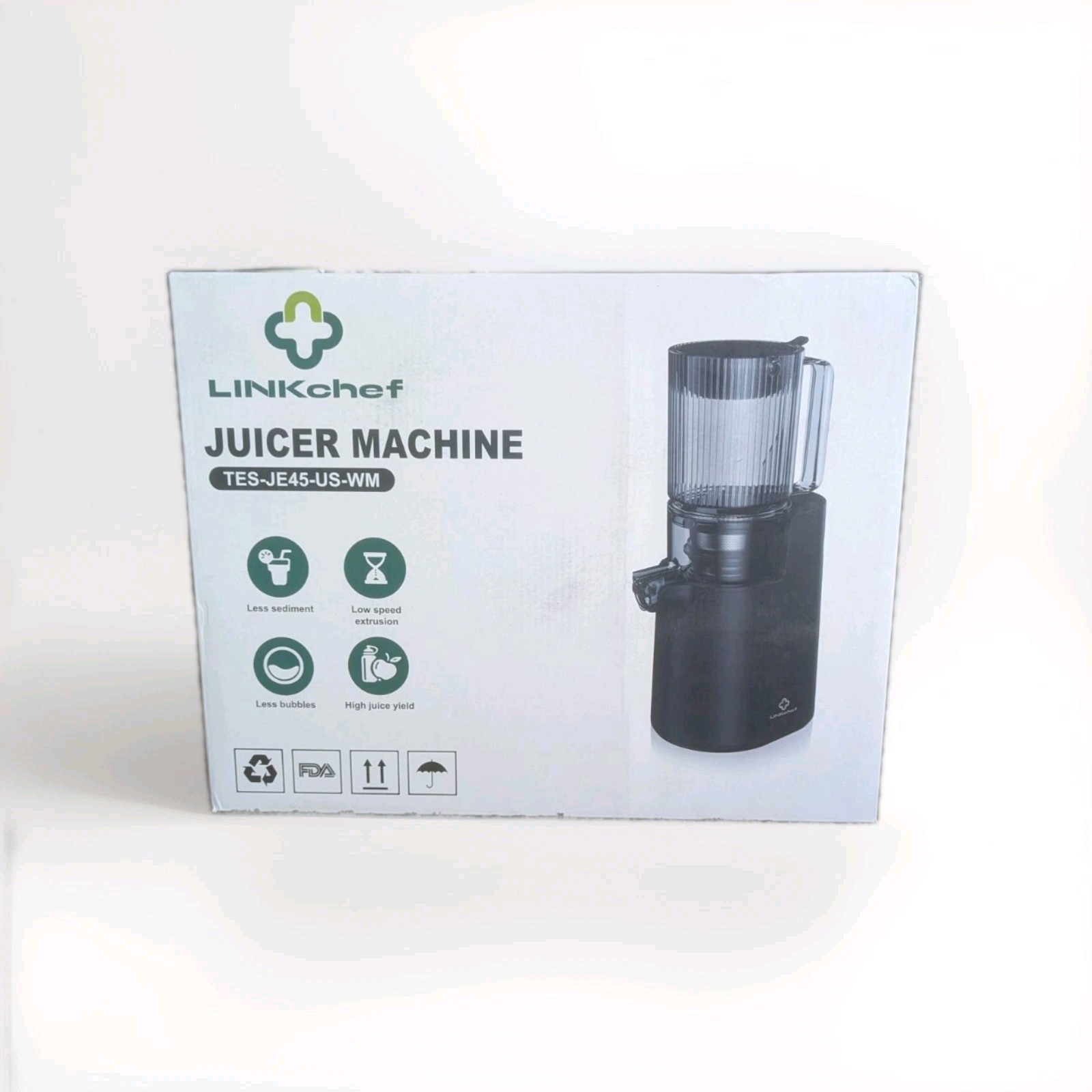 LINKChef Slow Masticating Juicer | High Juice Yield, 4.1" Large Chute, BPA-Free