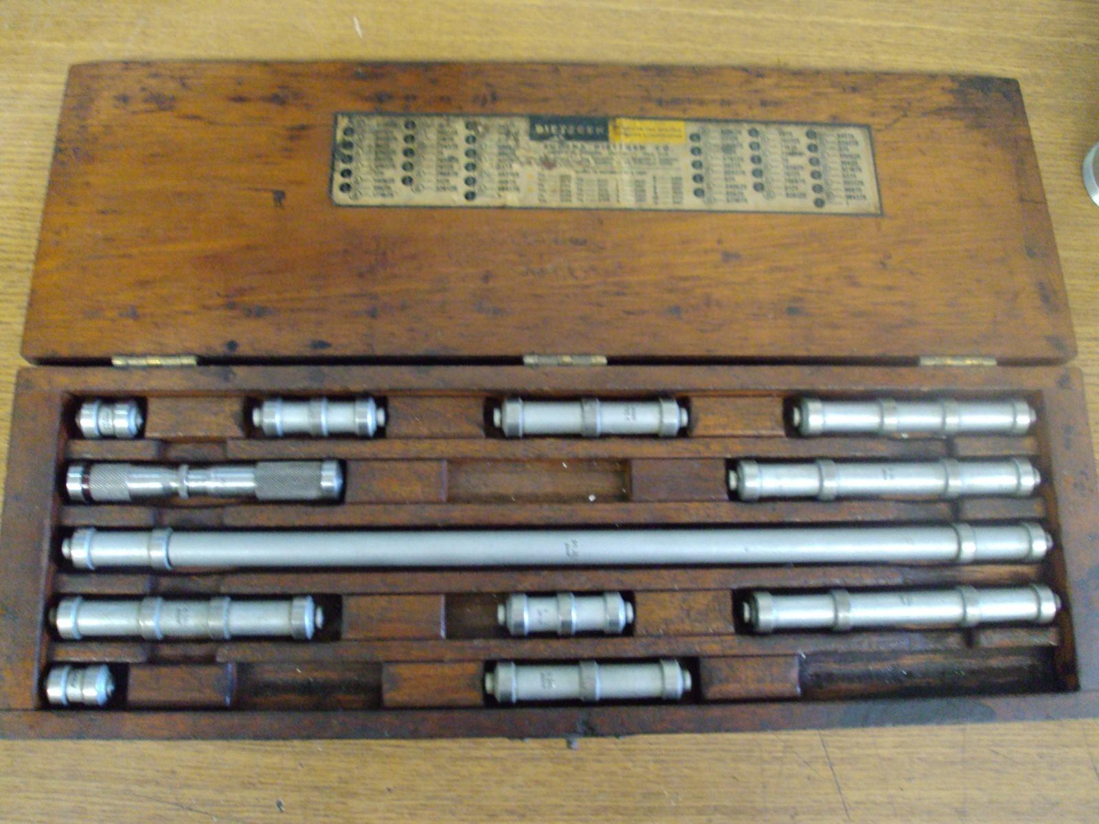 Lufkin End Measuring Rods Set Jig Bore Internal Micrometer Set