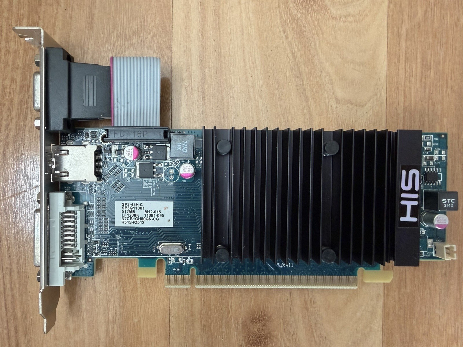 HIS SP3-43H-C 512 Mb DDR3 PCIe VGA HDMI DVI WORKING
