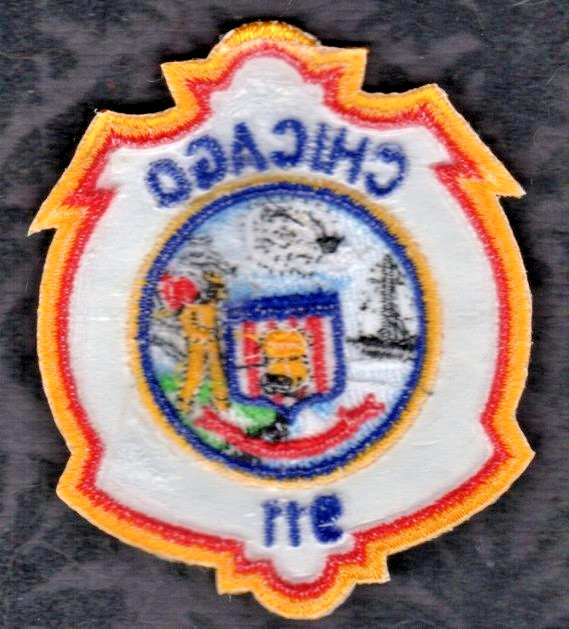 Chicago Illinois 911 Dispatch Patch = 2-3/8" x 3" -- 100% Guaranteed Authentic